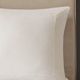 Olliix by N Natori White Hanae Cotton Blend Yarn Dyed Euro Sham-2