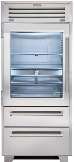 Sub-Zero® PRO Series 36 in. 22.7 Cu. Ft. Stainless Steel Frame Bottom Freezer Refrigerator