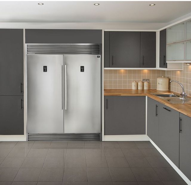 FORNO® Alta Qualita 61 in. 27.6 Cu. Ft. Stainless Steel Built In Side-by-Side Refrigerator-9