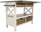 YHD Cassidy Brown/White Kitchen Island-0