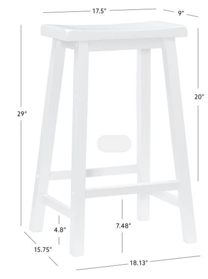 Powell® Beamon White Bar Stool-2