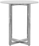 Modus Furniture Amalfi Carrara Marble Top 32" Round Bar Table with Chrome Base -0