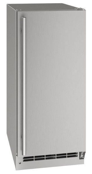 U-Line® Stainless Steel 15" Outdoor Compact Reversible Hinge Refrigerator