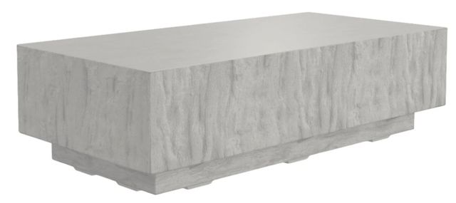 Sunset West Bone White Glass Fiber Reinforced Concrete Rectangle Outdoor Coffee Table-0