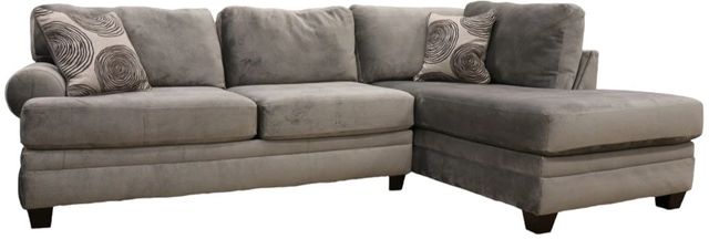 Albany Industries 2-Piece Groovy Smoke Right-Arm Facing Chaise Sectional-0