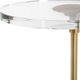 Uttermost® Kaufman Crystal Top Accent Table with Antique Brass/Black Base-5
