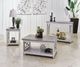 Elements International Justina Grey Sofa Table with White Base-3