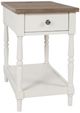 Jofran Inc. Grafton Farms Antique White Power Chairside Table-0