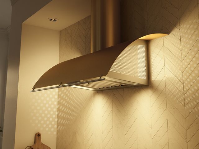 Zephyr Okeanito 36" Brushed Gold Wall Mounted Range Hood -4