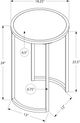 Monarch Specialties Inc. 24"H White Marble Look Accent Table with Silver Metal Base-2