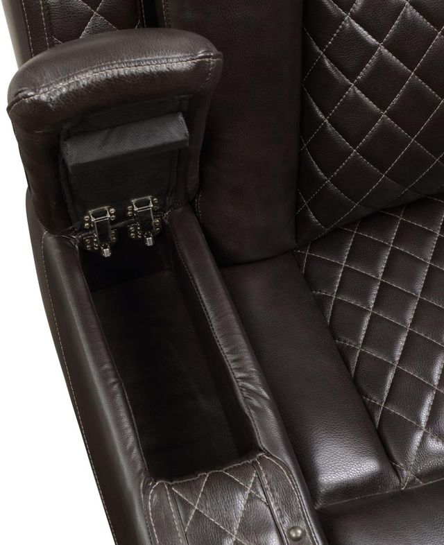 New Classic® Home Furnishings Joshua Walnut Glider Recliner-2