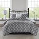 Olliix by 510 Design Grey/Charcoal King/California King Marseille 5 Piece Reversible Paris Print Duvet Cover Set-0