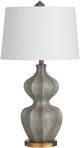 Crestview Collection Garnet Grey Wash/Gold Leaf Table Lamp-0