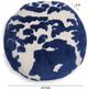 TOV Furniture Coast Blue Tufted Round Throw Pillow-1