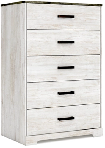 Signature Design by Ashley® Shawburn Charcoal Gray/Whitewash Chest of Drawers-0