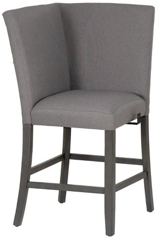 Powell® Seneca Gray Upholstered Corner Counter Height Stool