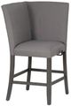 Powell® Seneca Gray Upholstered Corner Counter Height Stool-0