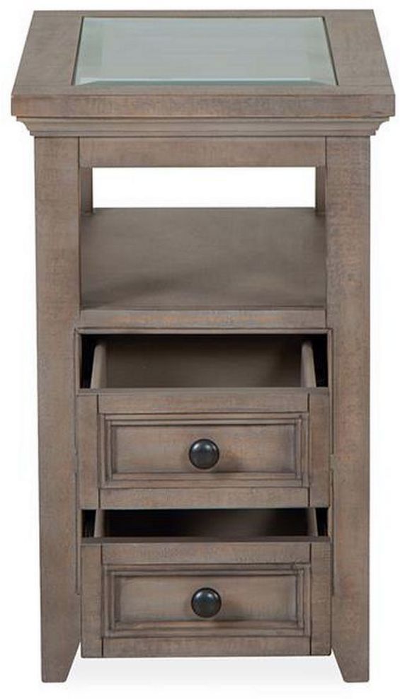 Magnussen Home® Paxton Place Dovetail Gray Chairside End Table-3