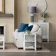 Crestview Collection Sandy Shores Cream Side Table with White Frame-1