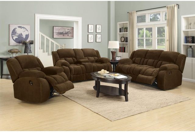 Coaster® Weissman Chocolate Reclining Sofa-1
