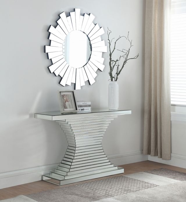 Meridian Furniture Nexus Mirrored Console Table-3