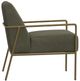 International Furniture Direct Aragon Green/Blacksmithing Gold Accent Chair-2