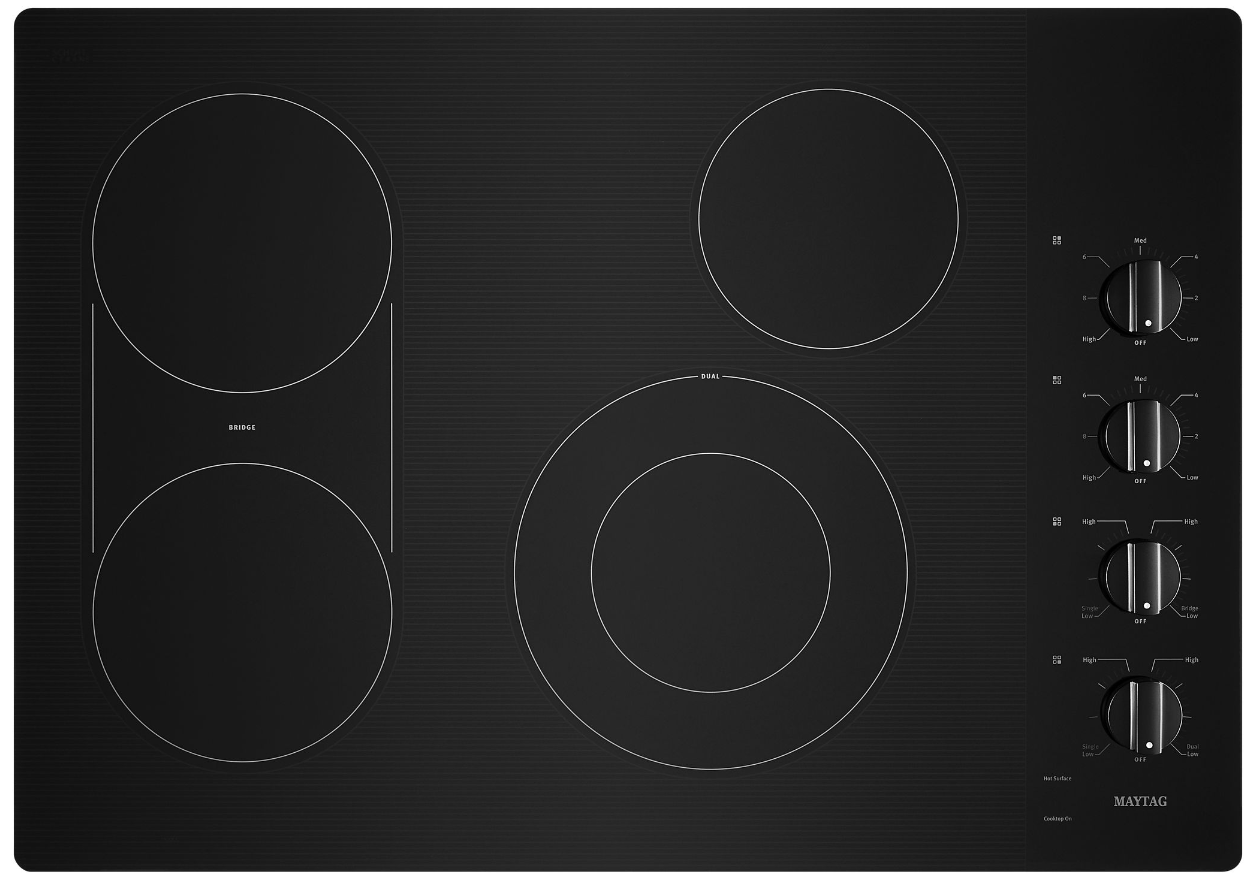 Maytag® 30” Black Electric Cooktop