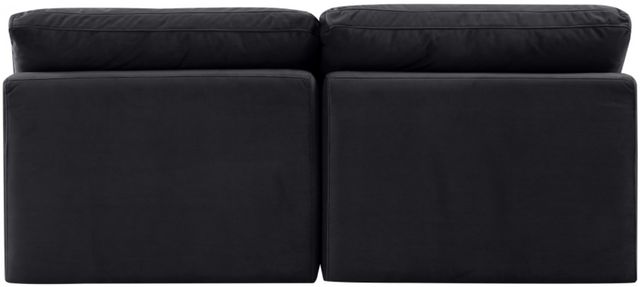 Meridian Furniture Indulge 2-Piece Black Velvet Sofa-2
