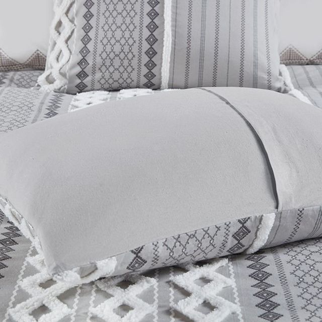 Olliix by INK+IVY Gray King/California King Imani Cotton Comforter Mini Set-3