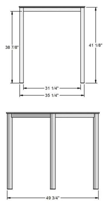 Amisco Customizable Carbon Glass Top Bar Height Dining Table-1