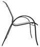 Telescope Casual Aruba Abalone/Black Aluminum/Fabric Outdoor Sling Stacking Arm Chair-2