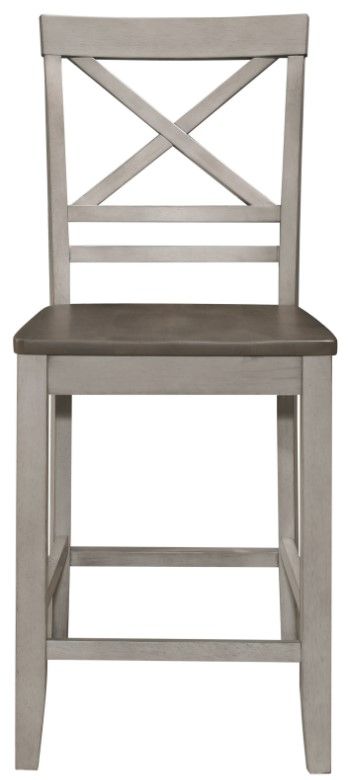 Homelegance® Brightleaf Brown/Light Gray Counter Height Chair-2