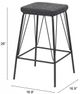 Zuo Modern Samuel Vintage Black Counter Stool-4
