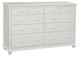 John Thomas Furniture® Cottage Pure White 10-Drawer Dresser-0