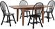 Liberty Furniture Treasures 5-Piece Rustic Black/Rustic Oak Optional Retractable Table Set-0