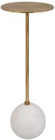 Uttermost® Gimlet Brass Drink Table with White Base-0