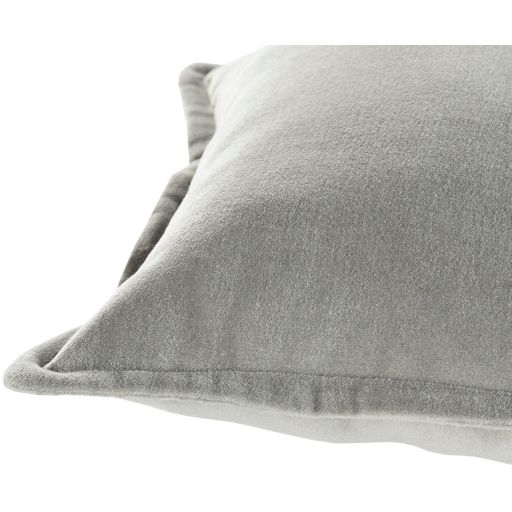 Surya Cotton Velvet Sea Foam 12"x30" Toss Pillow with Polyester Insert-2