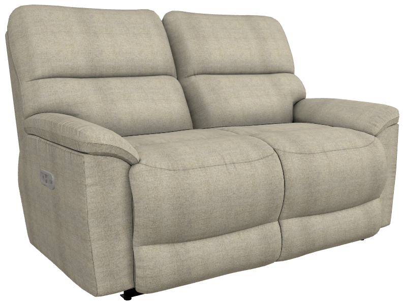 La-Z-Boy® Brooks Taupe Power Reclining Loveseat with Headrest and
