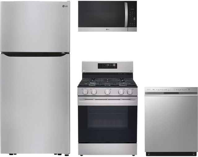 LG 4 Piece Stainless Steel Gas Kitchen Package-0