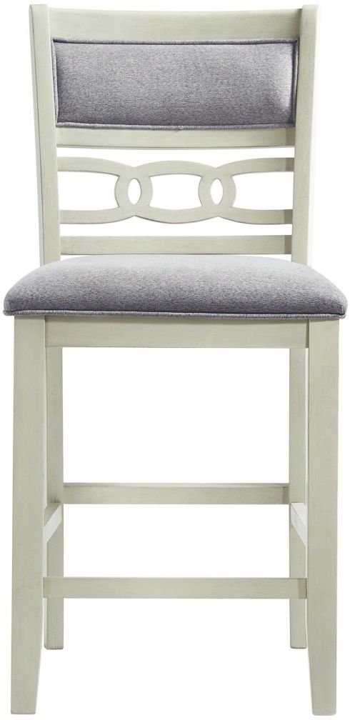 Elements International Amherst Gray/White Counter Side Chair-1
