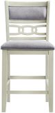 Elements International Amherst Gray/White Counter Side Chair-1