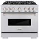 ZLINE Classic 36" Stainless Steel Pro Style Gas Range -0