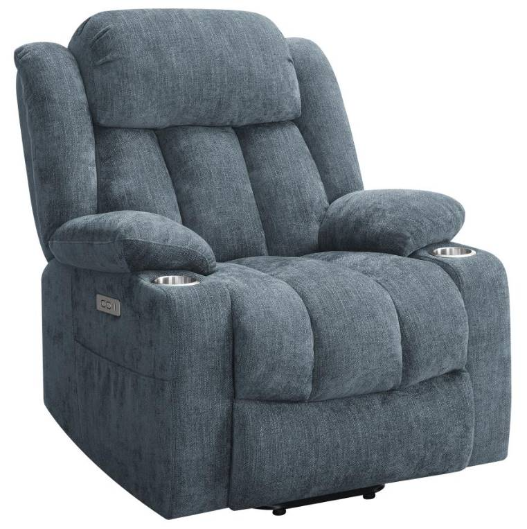 Coaster® Houston Slate Blue Power Lift Recliner Chair My Family