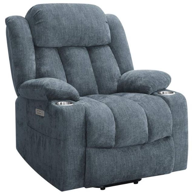 Coaster® Houston Slate Blue Power Lift Recliner-0