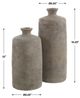 Uttermost® Terrene 2-Piece Stone-like Clay Vases-3