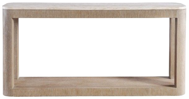 Bernhardt Living Loggia Beige Console Table with Aria Base-1