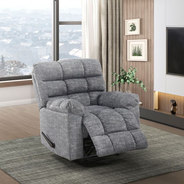 Mazin Furniture Wylan Grey Manual Glider Recliner-2