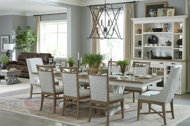 Parker House® Americana Modern 2-Piece Cotton/Weathered Natural Host Dining Chair-2