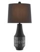 Currey & Company Varro Mashed Cove/Satin Black Table Lamp-1