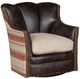 King Hickory Customizable Pecos Leather and Fabric Swivel Glider-0